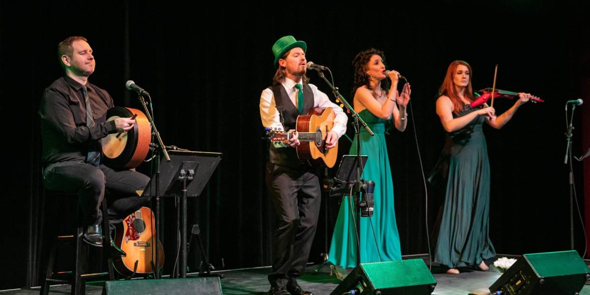 Celtic Roots River North Duo performing on stage